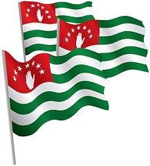 Image showing Republic of Abkhazia 3d flag.