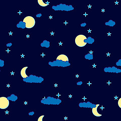 Image showing Abstract night clouds background. Seamless.
