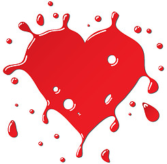 Image showing Heart as red drops form.