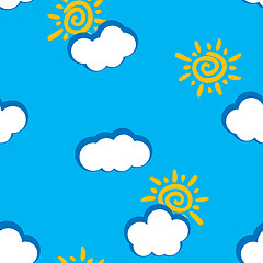 Image showing Abstract day clouds background. Seamless.