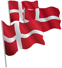Image showing Kingdom of Denmark 3d flag.