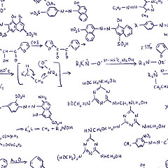 Image showing Chemistry Formulas. Seamless.