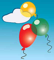 Image showing Three cartoon balloons.