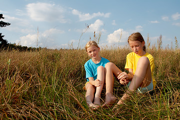 Image showing Children on a meadow