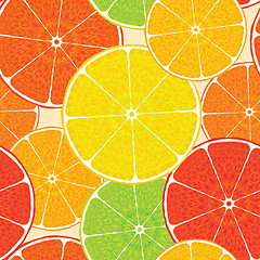 Image showing Abstract citrus high-detailed background. Seamless.