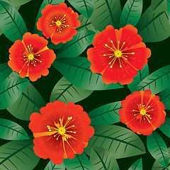 Image showing Abstract flowers background.