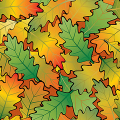 Image showing Oak leaf abstract background. Seamless.