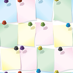 Image showing Abstract reminder sheets background.