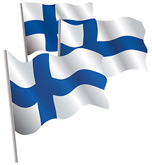 Image showing Finland 3d flag.