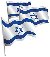 Image showing Israel 3d flag.