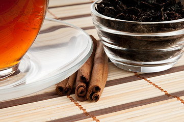 Image showing still life of tea leaves