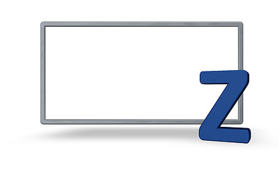 Image showing letter z