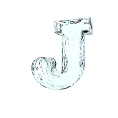 Image showing frozen letter j