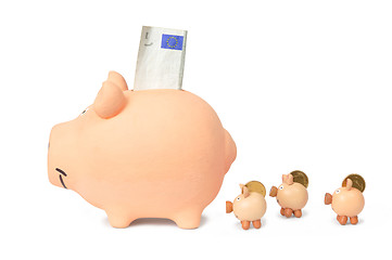 Image showing Family of Piggy Banks