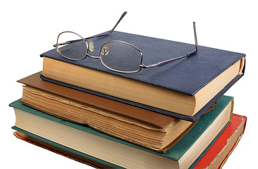 Image showing Glasses and books.