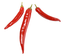 Image showing Three red peppers.