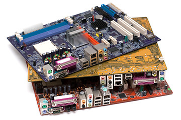 Image showing Heap of mainboards