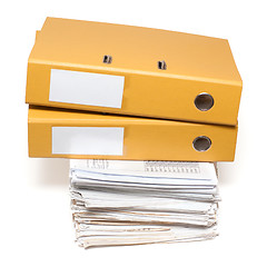 Image showing Two binders and documents