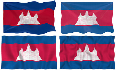 Image showing four greats flags of Cambodia