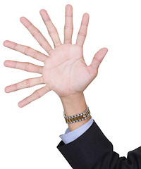 Image showing One hand with nine fingers