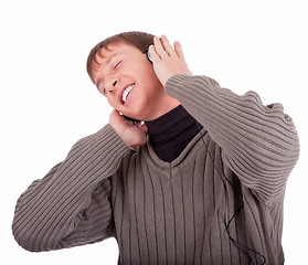 Image showing young man with headphones