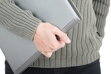 Image showing young man with laptop