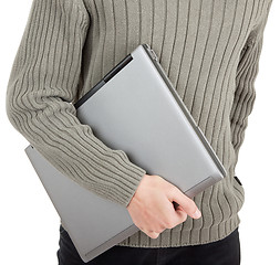 Image showing young man with laptop