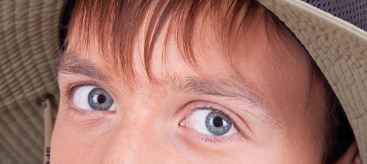 Image showing eyes of a young tourist