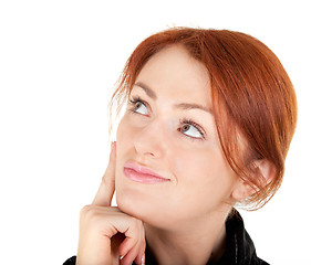 Image showing red-haired trendy girl 