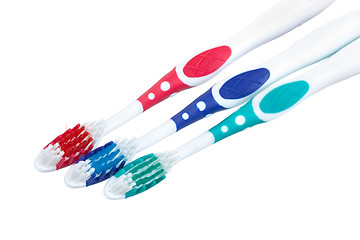 Image showing colored toothbrushes