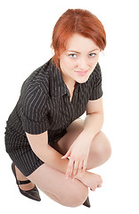 Image showing red-haired trendy girl 