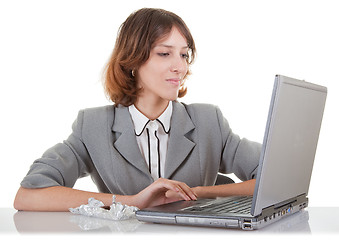 Image showing woman and laptop