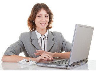 Image showing woman and laptop
