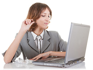 Image showing woman and laptop