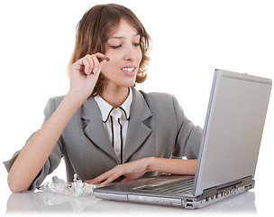 Image showing woman and laptop