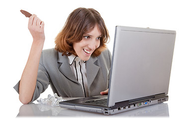 Image showing woman and laptop