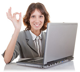 Image showing woman and laptop