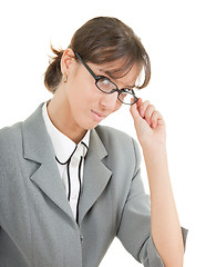 Image showing portrait of a business woman in glasses