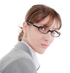 Image showing portrait of a business woman in glasses