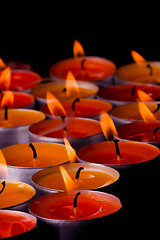 Image showing flaming candles