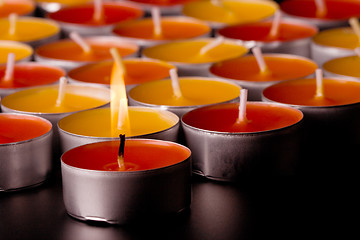 Image showing flaming candle 