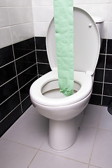 Image showing Strip of toilet paper