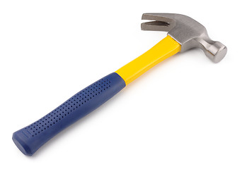 Image showing Single blue and yellow hammer