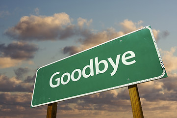 Image showing Goodbye Green Road Sign