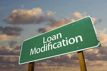 Image showing Loan Modification Green Road Sign