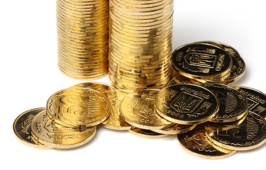 Image showing Closeup of a golden coins