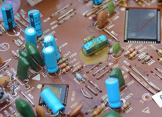 Image showing electronic components board