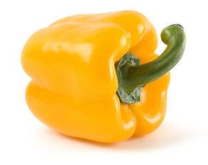 Image showing Single yellow bell pepper
