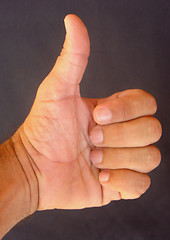 Image showing positive sign with the hand