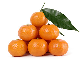 Image showing Heap of ripe mandarins